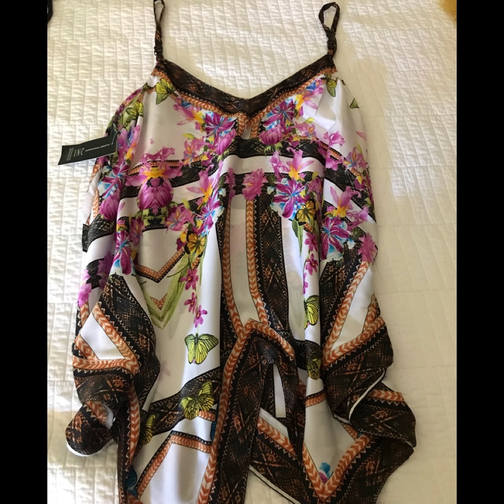 Spaghetti strap flowing top